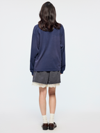 Applique badge Peter Pan collar polo