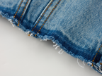 Raw edge patchwork denim vest