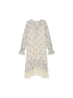 Floral ruffle collar dress