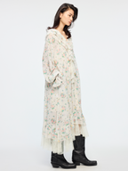 Floral ruffle collar dress