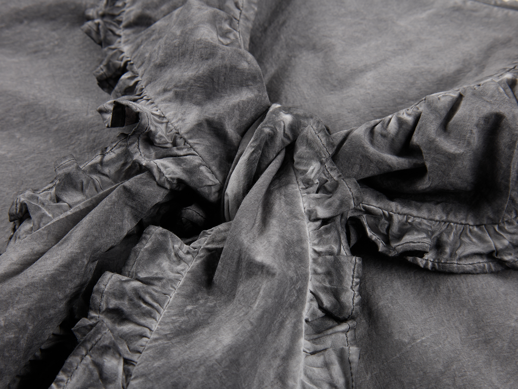 Cold dyed ribbon shirt dress