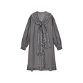 Cold dyed ribbon shirt dress