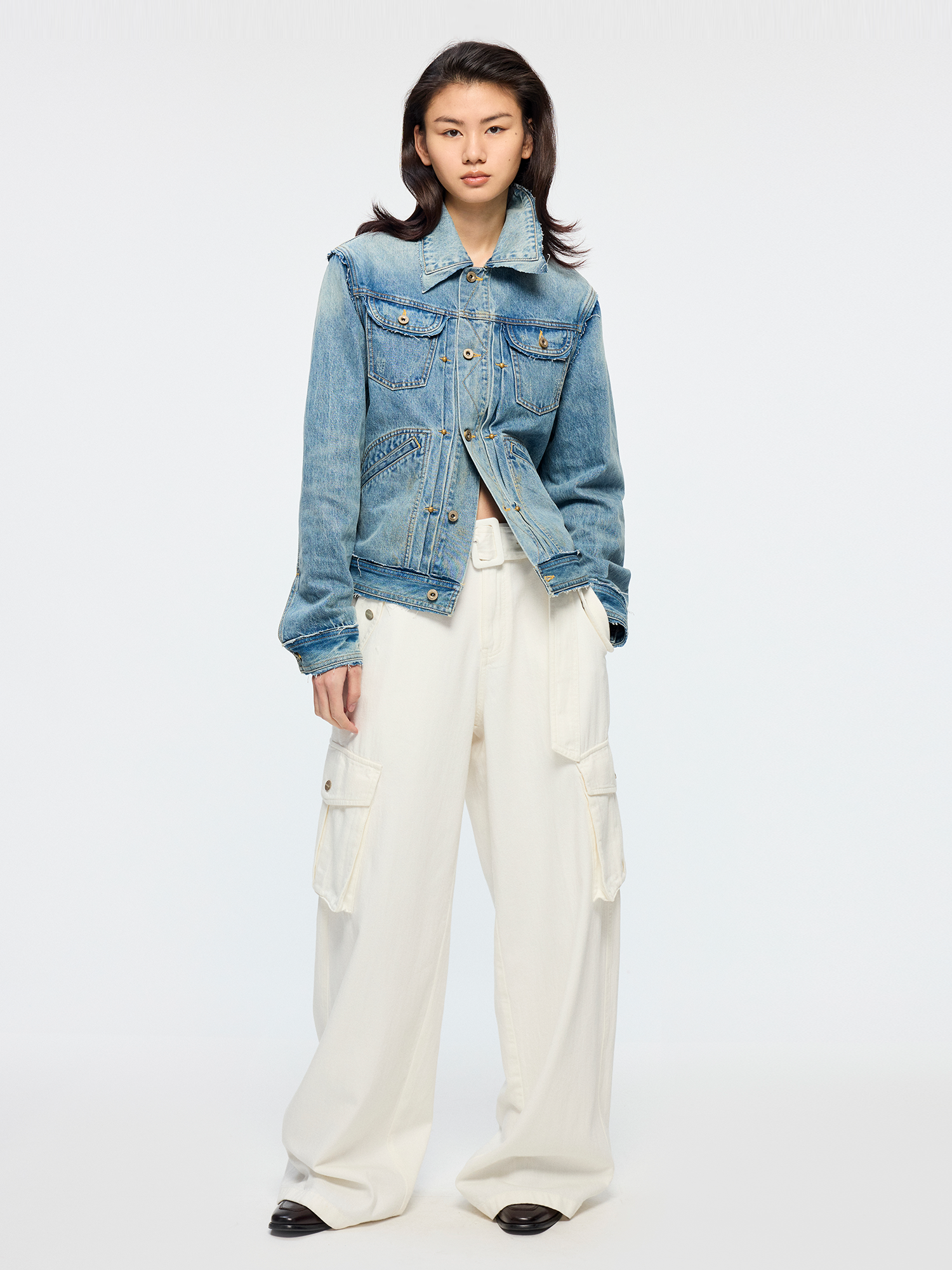 Belted cargo pants