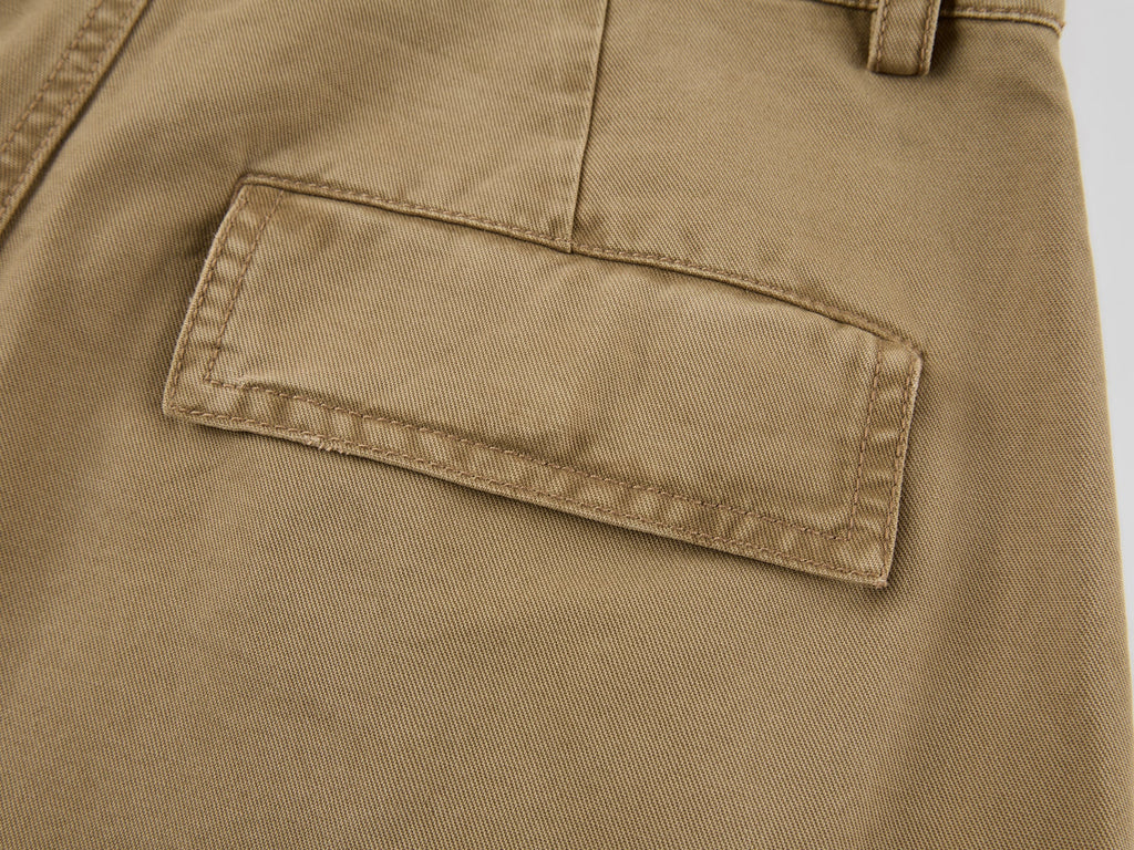 Curved leg cargo pants