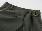 Wrap waist cargo shorts