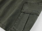 Wrap waist cargo shorts