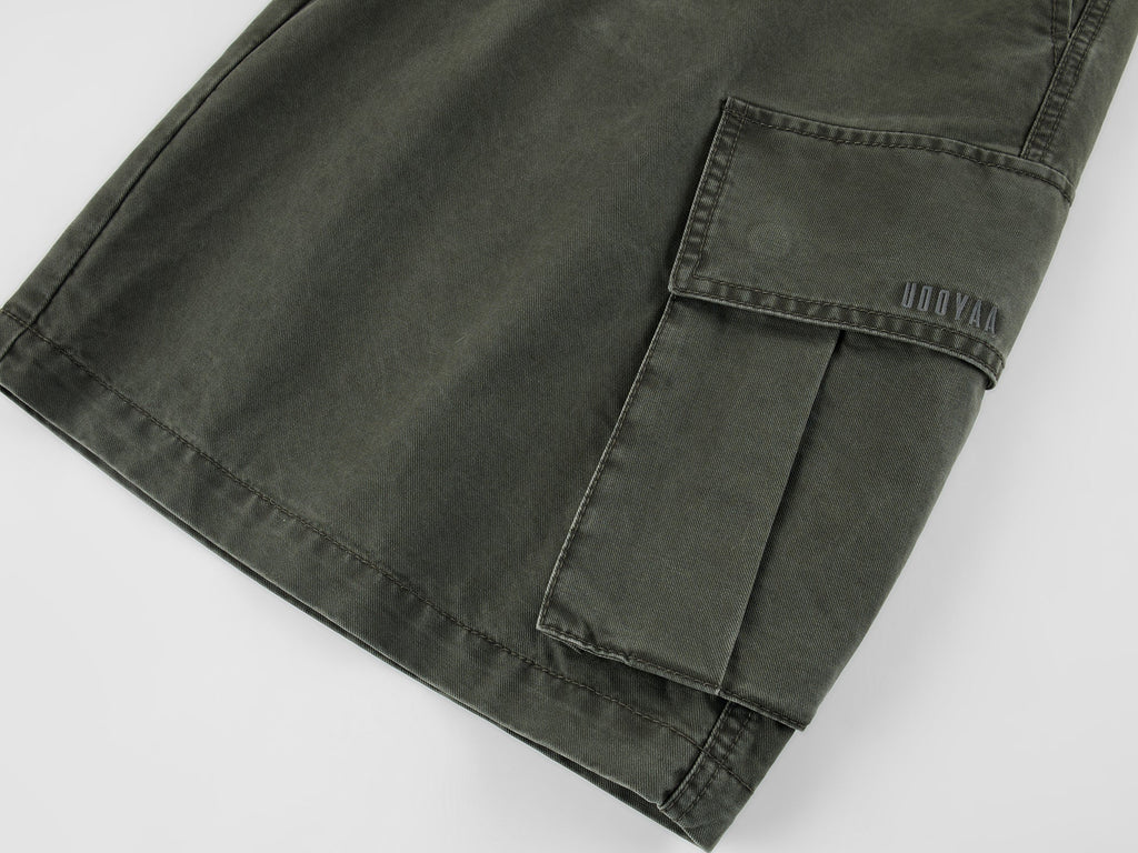 Wrap waist cargo shorts