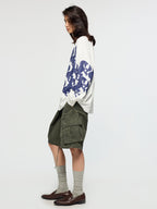 Wrap waist cargo shorts