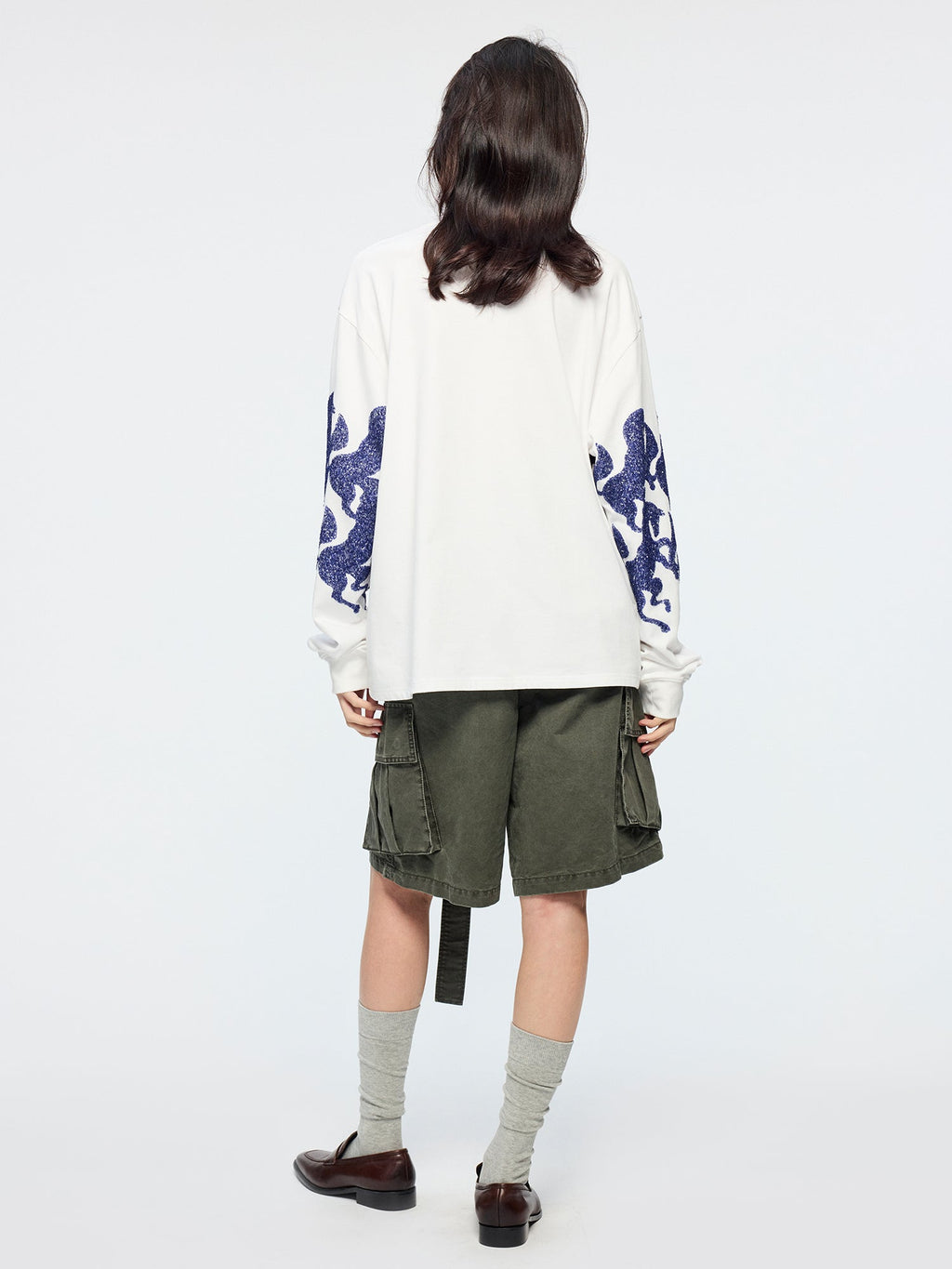 Wrap waist cargo shorts