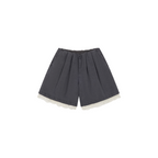 Lace patchwork Bermuda shorts