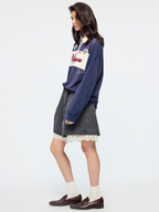 Lace patchwork Bermuda shorts