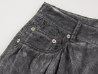 Cold dyed paperbag denim skirt