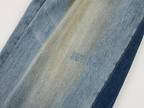 Color-block washed jeans