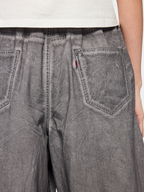 Cold dyed ruched curved jeans