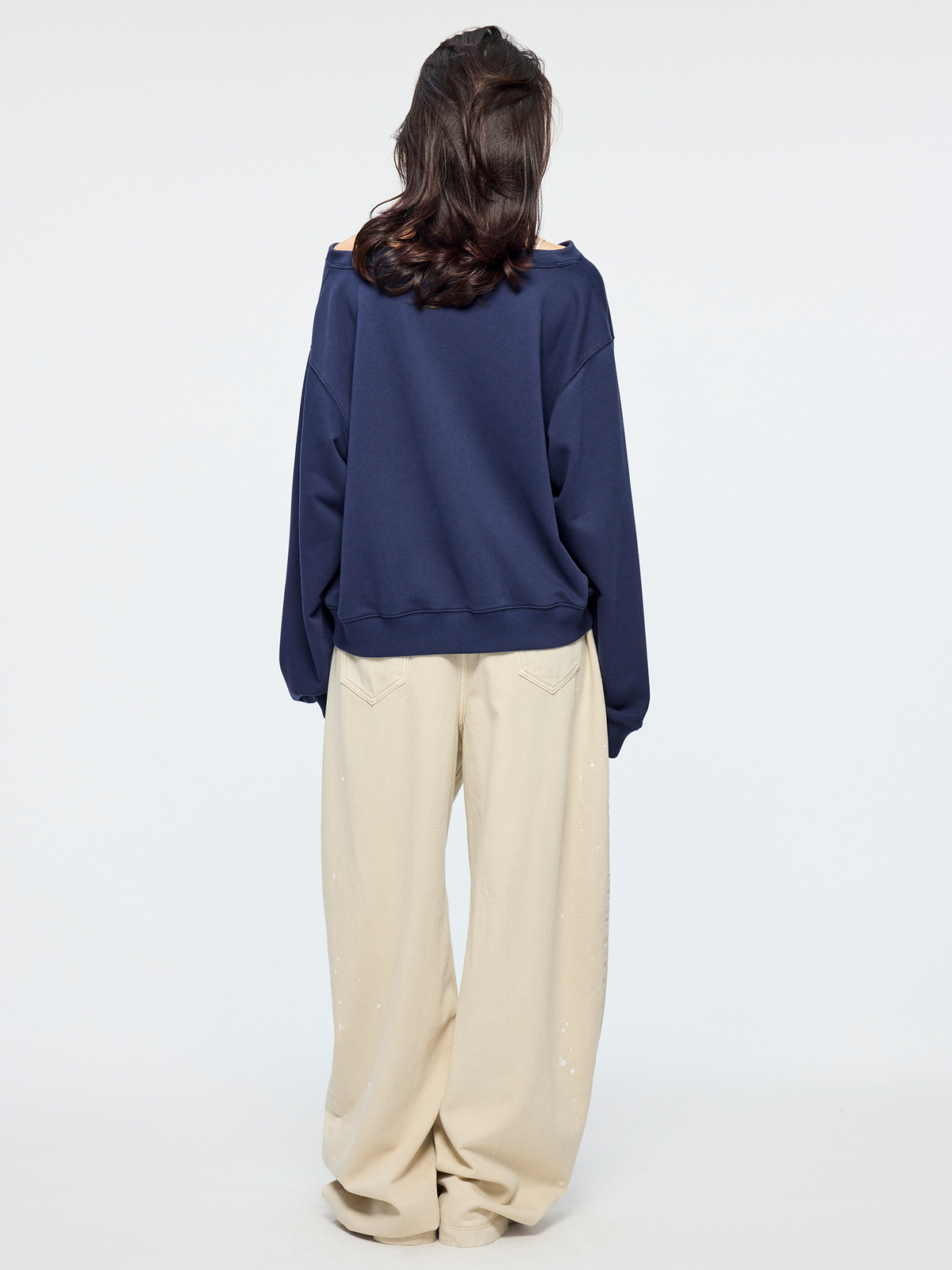 Ruched curved jeans