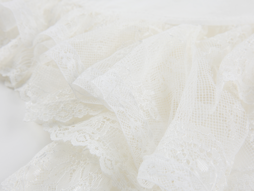 Irregular lace patchwork shirt