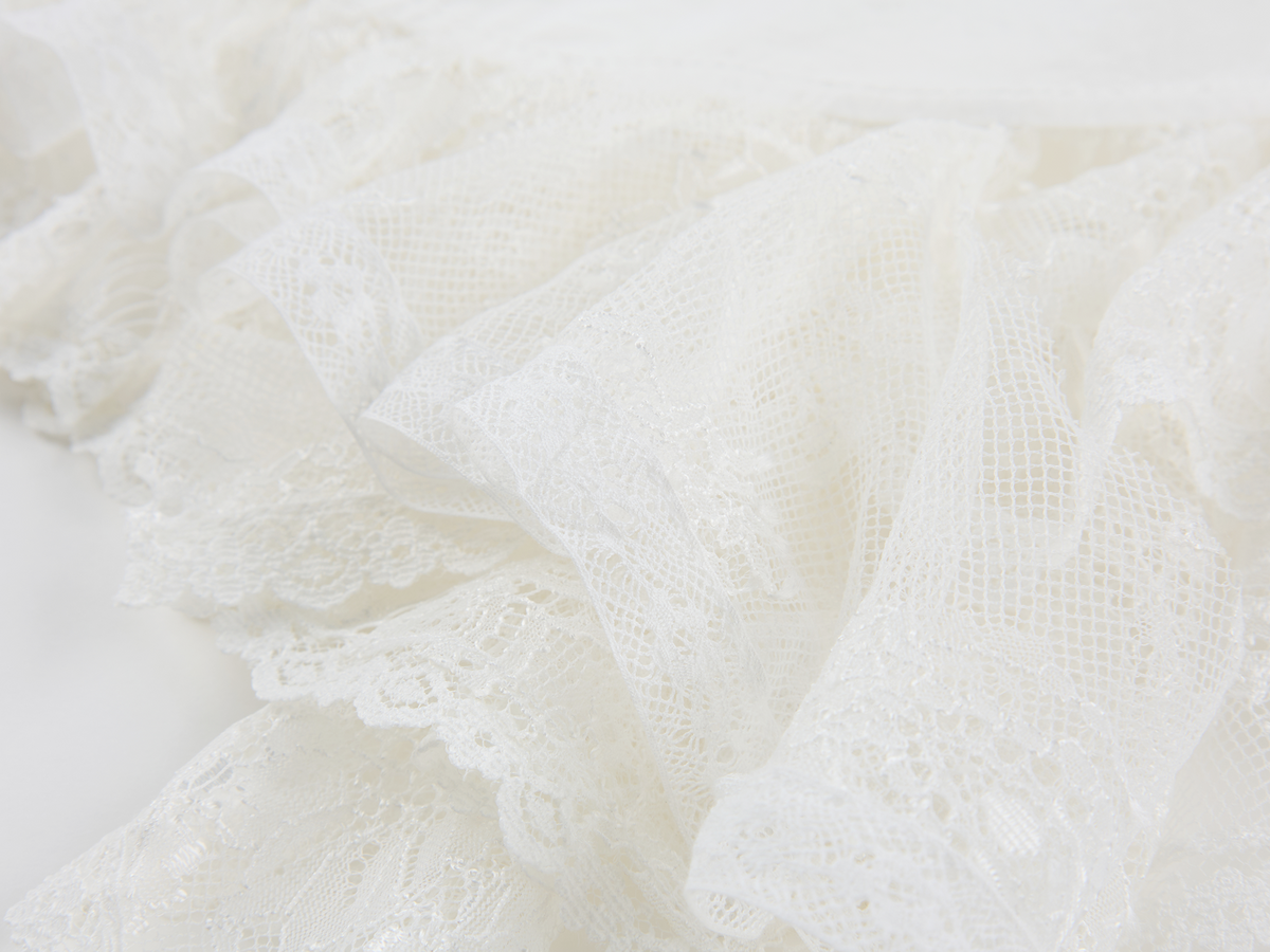 Irregular lace patchwork shirt