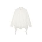Irregular lace patchwork shirt