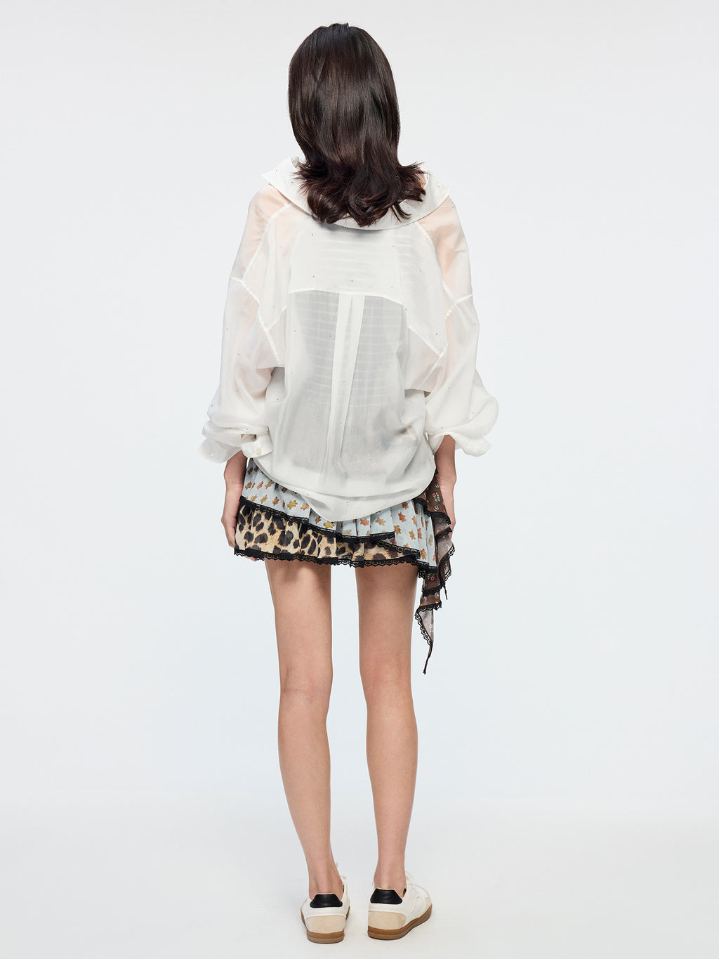 Rhinestone layered shirt