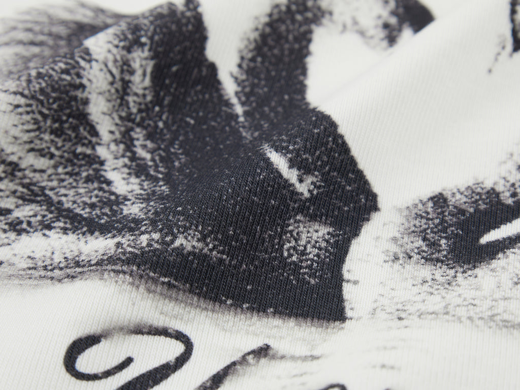 Swan print ringer T-shirt