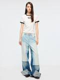 Swan embroidered ringer T-shirt