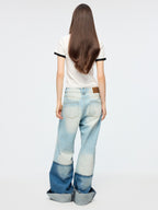 Swan embroidered ringer T-shirt