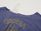Angel print lace camisole asymmetric T-shirt