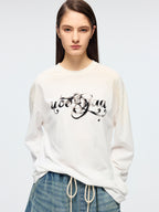 Flocked logo long sleeve T-shirt
