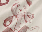 Panda print lace camisole asymmetric T-shirt