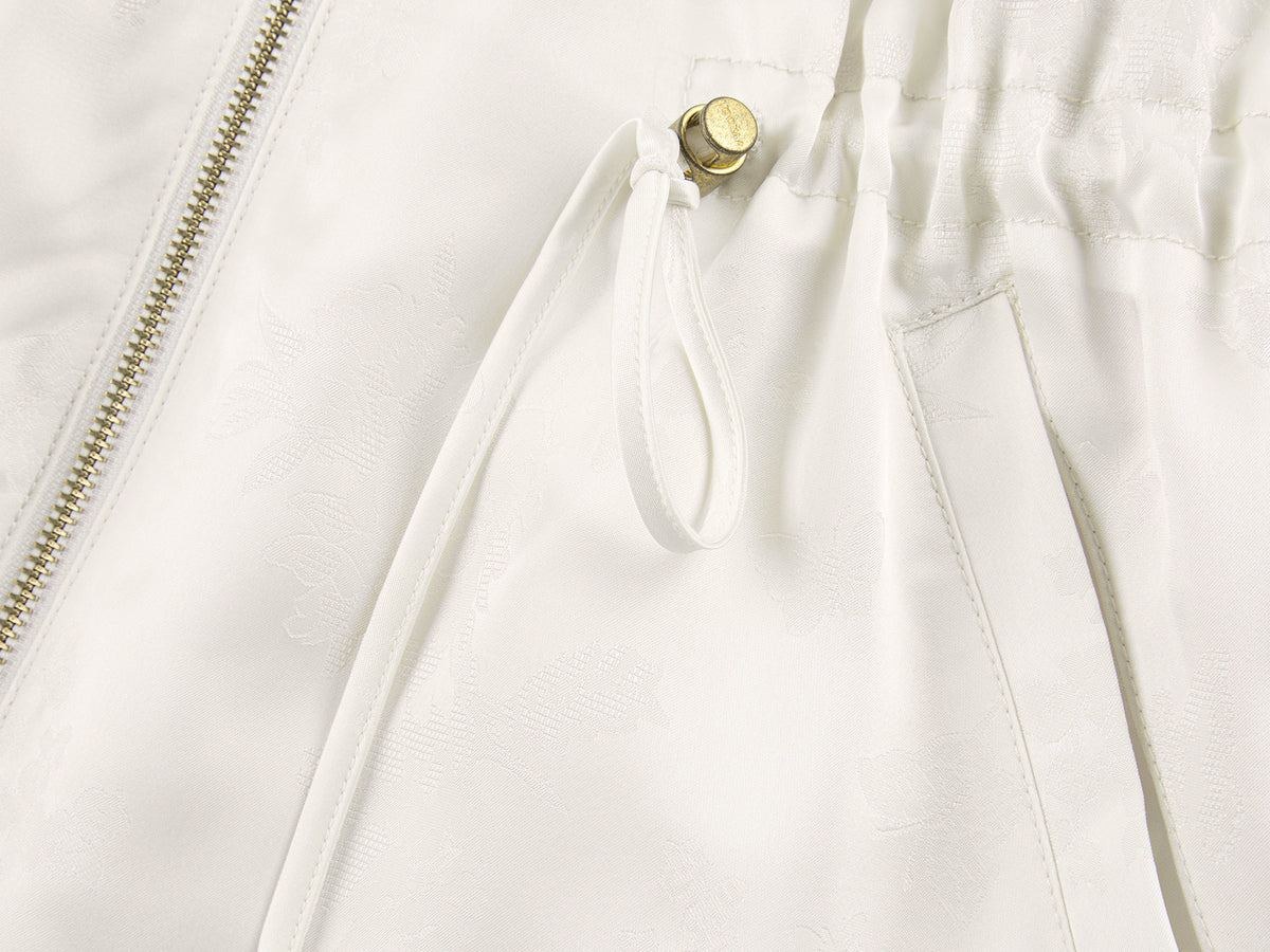 Satin jacquard track jacket