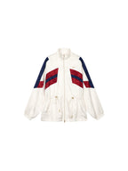 Satin jacquard track jacket