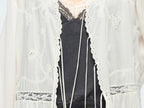 Openwork embroidered cardigan tea dress