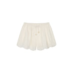 Openwork embroidered shorts