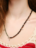 Smoky Quartz Green Kyanite Necklace