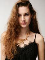Metal Bow Necklace