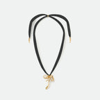 Bow Silk Ribbon Drawstring Necklace