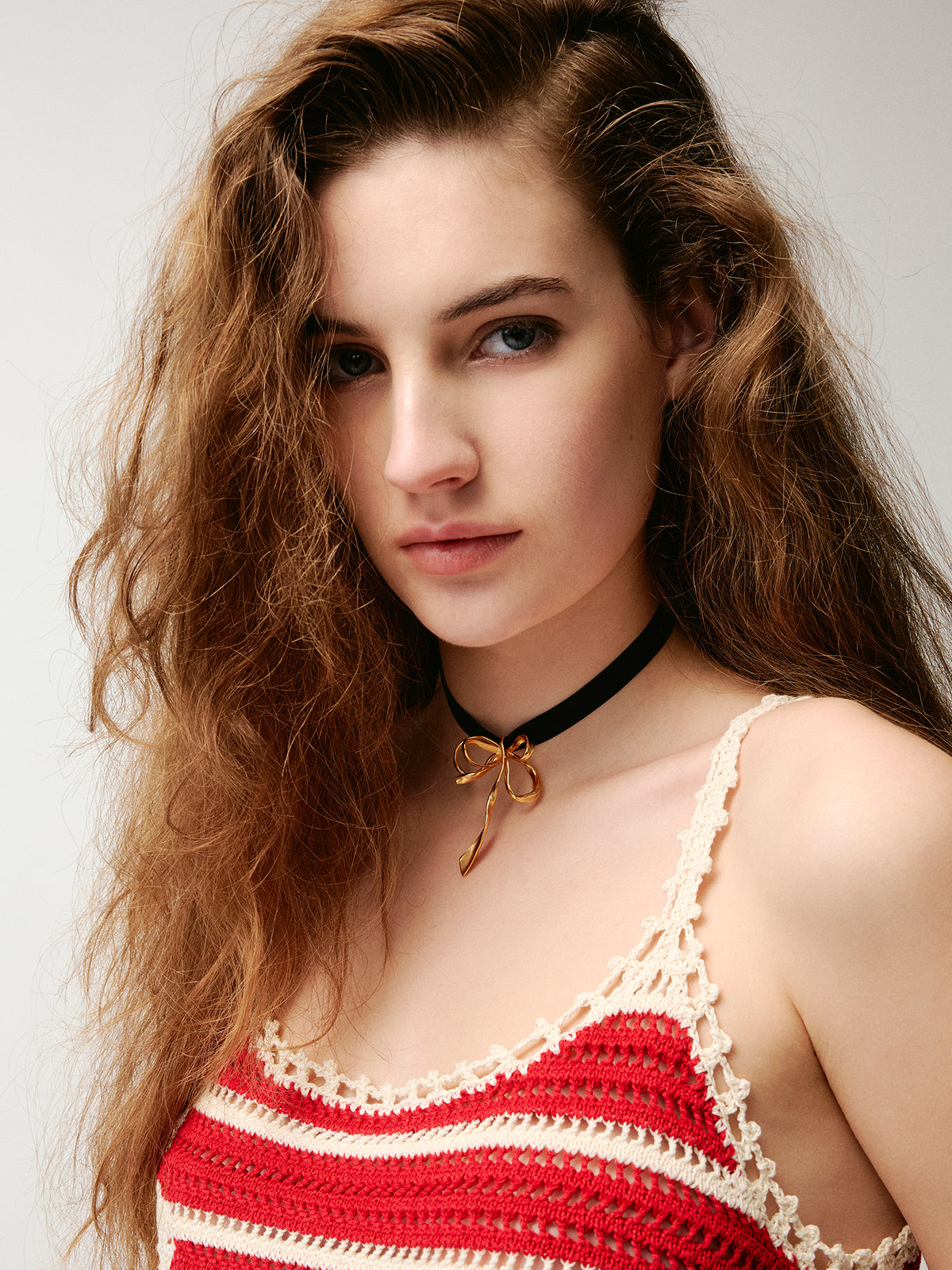 Bow Silk Ribbon Drawstring Necklace