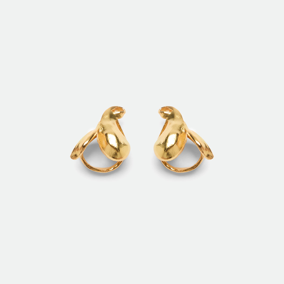 Baroque Ribbon Stud Earrings
