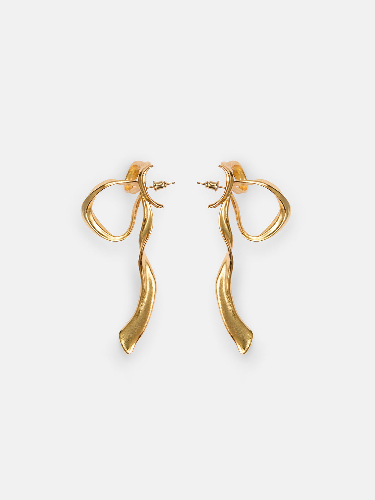 Large Half-Bow Stud Earrings