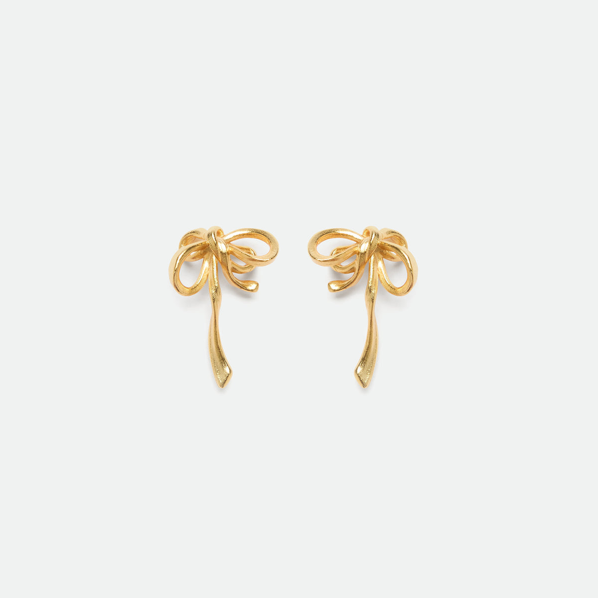 Mini Bow Sterling Silver Earrings