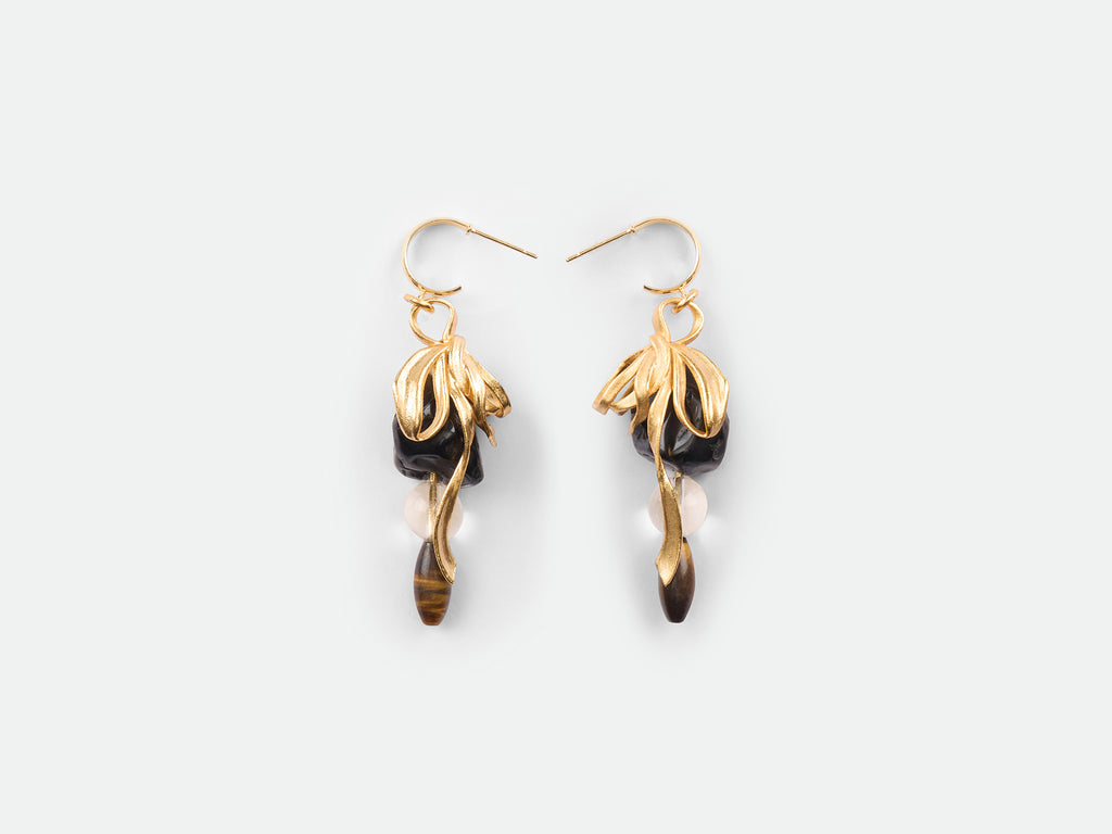 Crystal Embellished Bow Earrings
