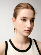 Crystal Embellished Bow Earrings