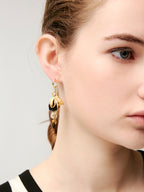 Crystal Embellished Bow Earrings