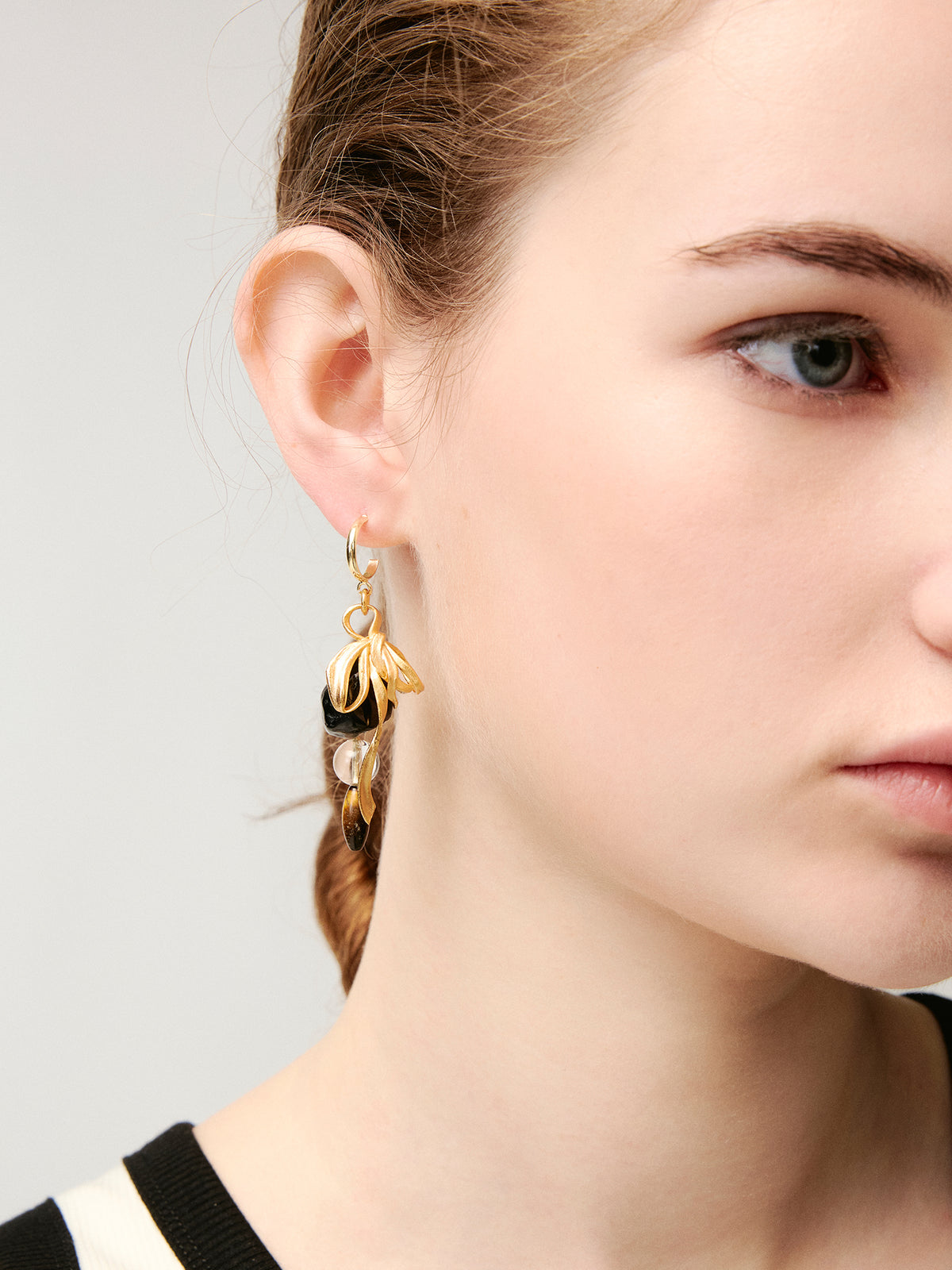 Crystal Embellished Bow Earrings