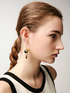 Crystal Embellished Bow Earrings