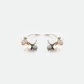 Multi Bead Hoop Stud Earrings