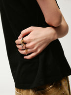 Mini Bow Natural Stone Ring