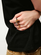 Mini Bow Natural Stone Ring