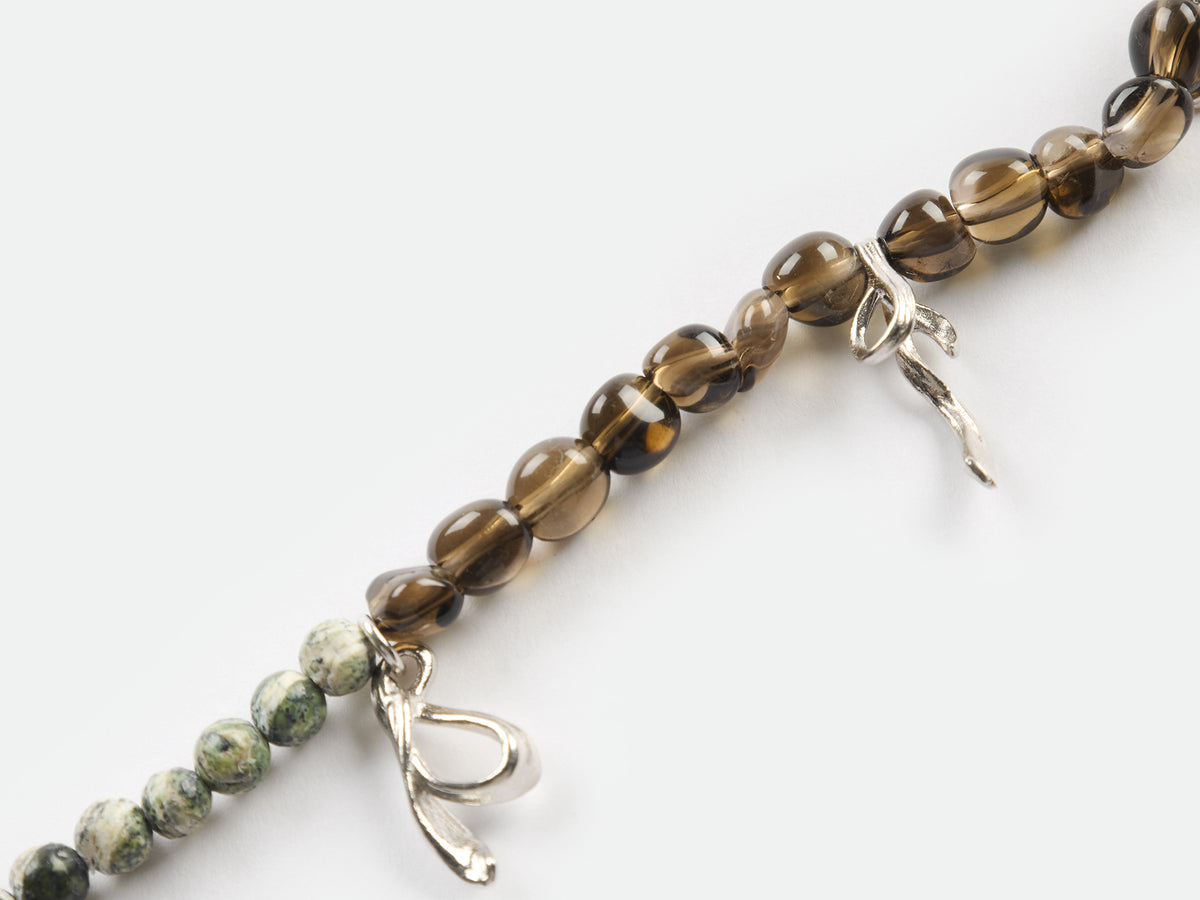 Smoky Quartz Green Kyanite Bracelet