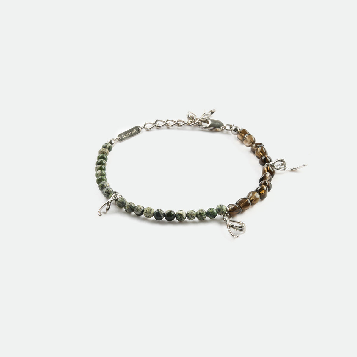Smoky Quartz Green Kyanite Bracelet